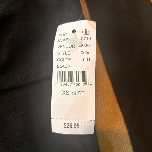 PacSun Black Long Sleeve Crop Top with criss cross front Size XS​ - Picture 4 of 4